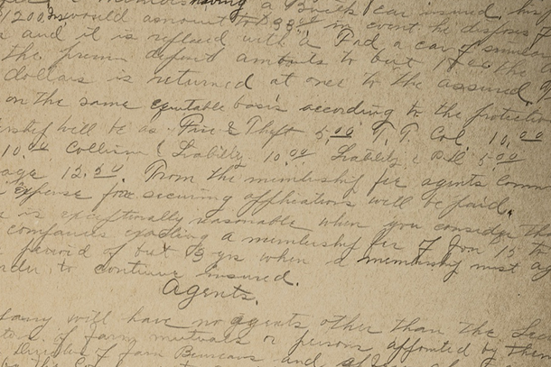 Handwriting from one of G.J.'s speeches